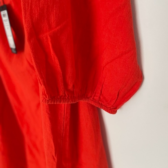 NWT VERO MODA 100% Cotton Red Off Shoulder Women's Dress Size US 18=XL-XXL - Picture 2 of 8